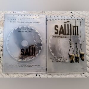Saw And Saw 3 Uncut  DVD Horror Movie 2007 Danny Glover